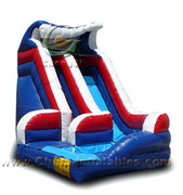 double lane inflatable water slide